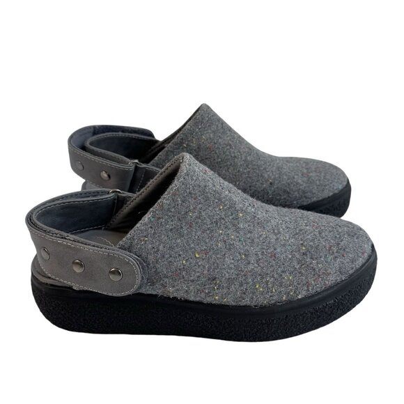 Rocket Dog Adore Flatform Clog Mule Gray Felted Wool Womens 7 - Picture 1 of 11